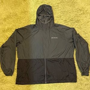 Columbia Full-Zip Hooded Windbreaker/Rain Jacket (X-Large)